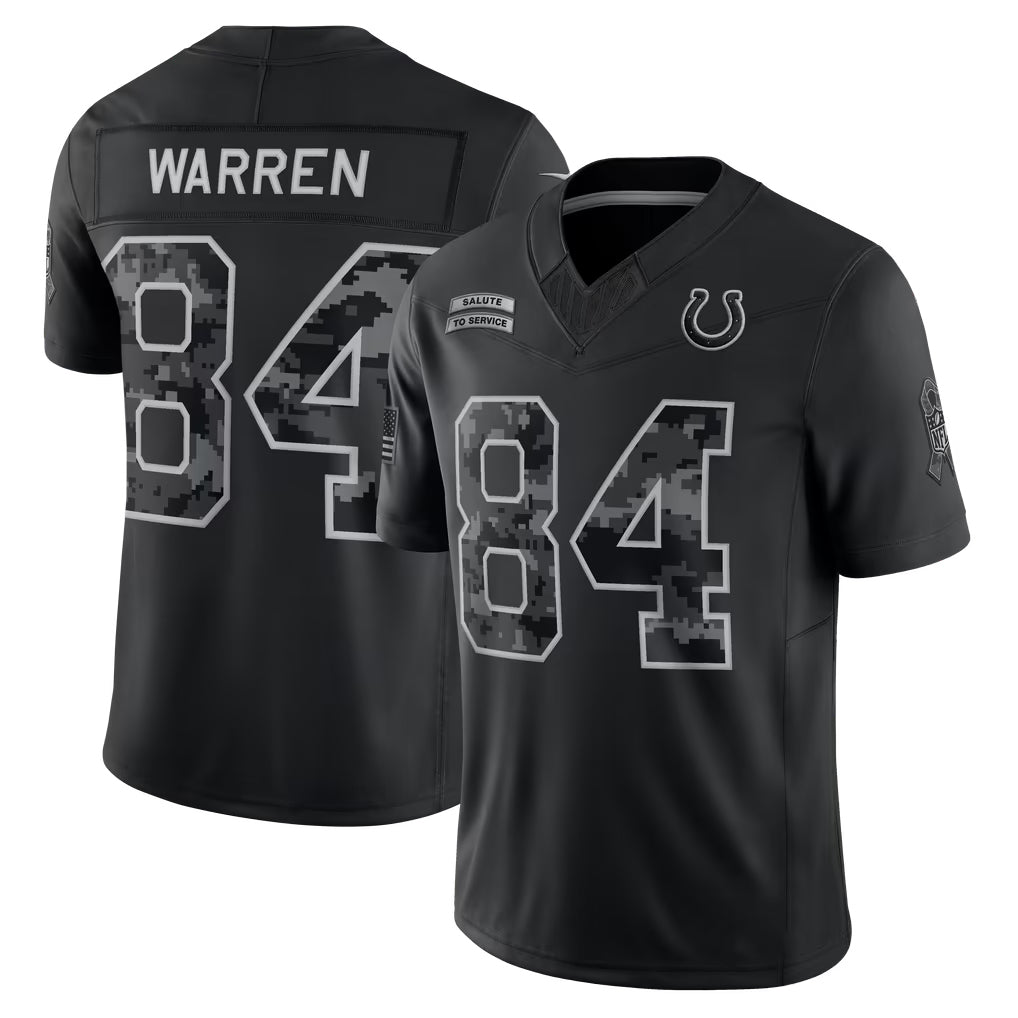 Johmsee IN.Colts #84 Tyler Warren Player Black Limited 2026 Salute to Service Home Game Stitched Jerseys