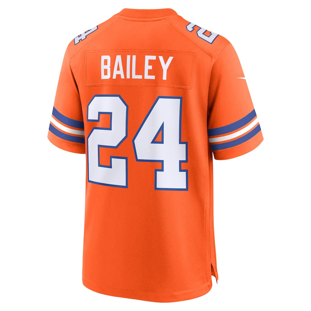 Johmsee D.Broncos #24 Champ Bailey Orange Retired Player Alternate Game Jersey