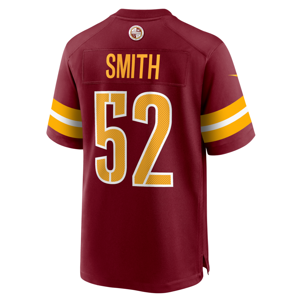 Johmsee W.Commanders #52 Preston Smith Burgundy Team Game Jersey