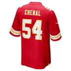 Johmsee KC.Chiefs #54 Leo Chenal Red Game Player Jersey