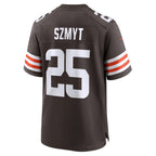 Johmsee C.Browns #25 Andre Szmyt Brown Team Game Jersey