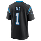 Johmsee C.Panthers #1 Dad Black Game Jersey