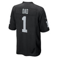 Johmsee LV.Raiders #1 Dad Black Game Jersey