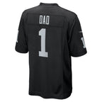 Johmsee LV.Raiders #1 Dad Black Game Jersey