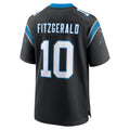 Johmsee C.Panthers #10 Ryan Fitzgerald Black Team Game Jersey