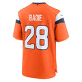 Johmsee D.Broncos #28 Tyler Badie Orange Team Game Jersey