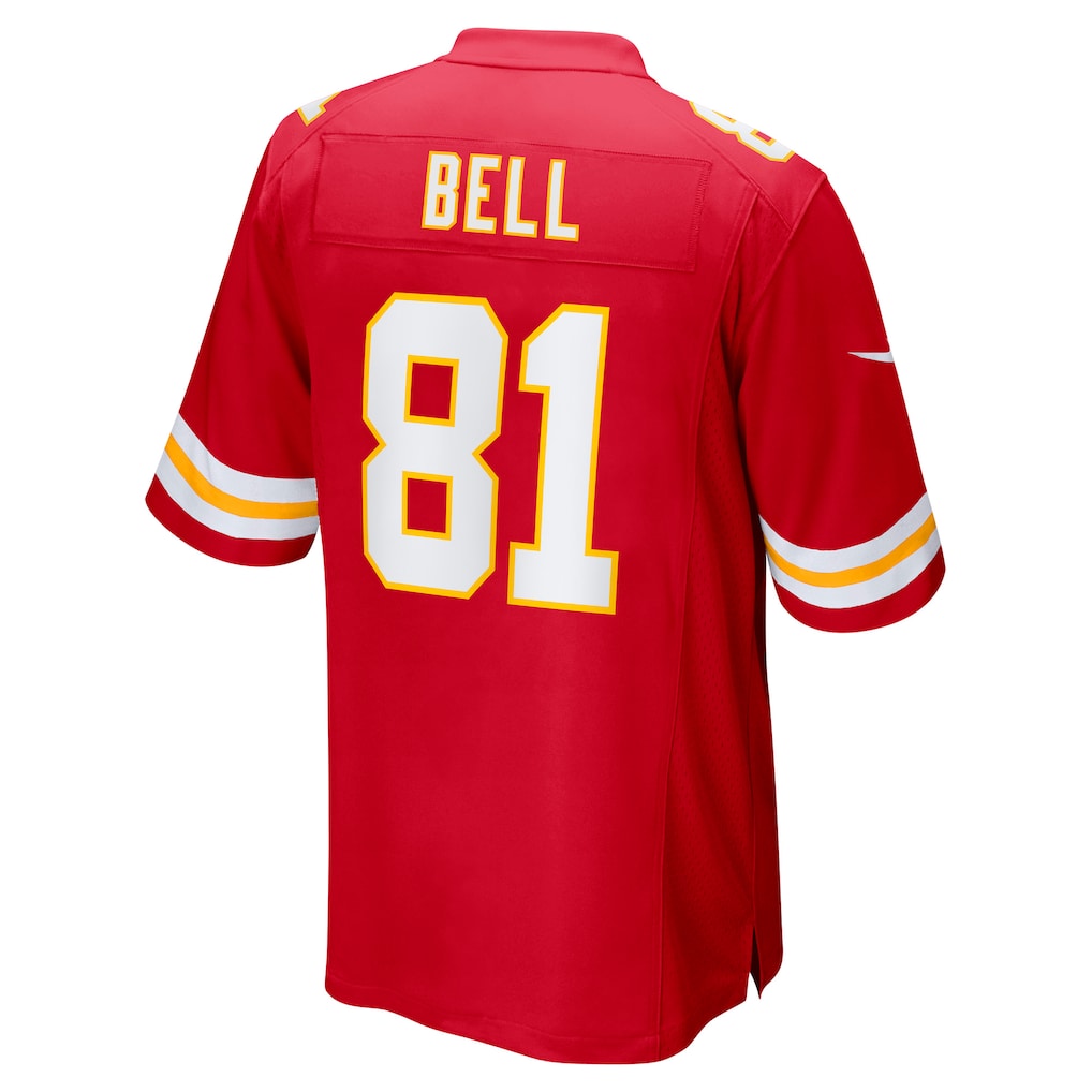 Johmsee KC.Chiefs #81 Blake Bell Red Game Player Jersey