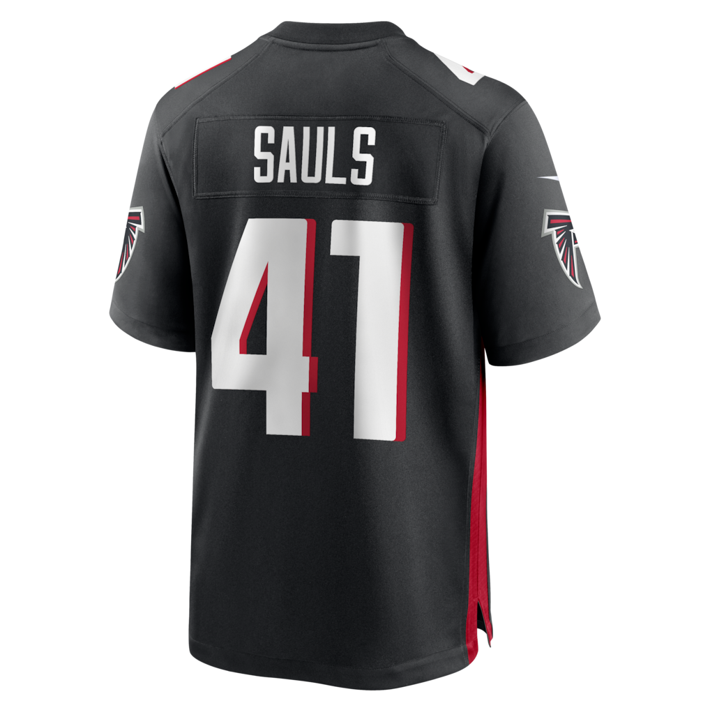 Johmsee A.Falcons #41 Ben Sauls Black Team Game Jersey