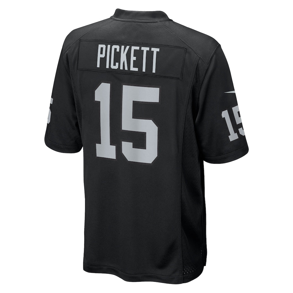 Johmsee LV.Raiders #15 Kenny Pickett Black Team Game Jersey