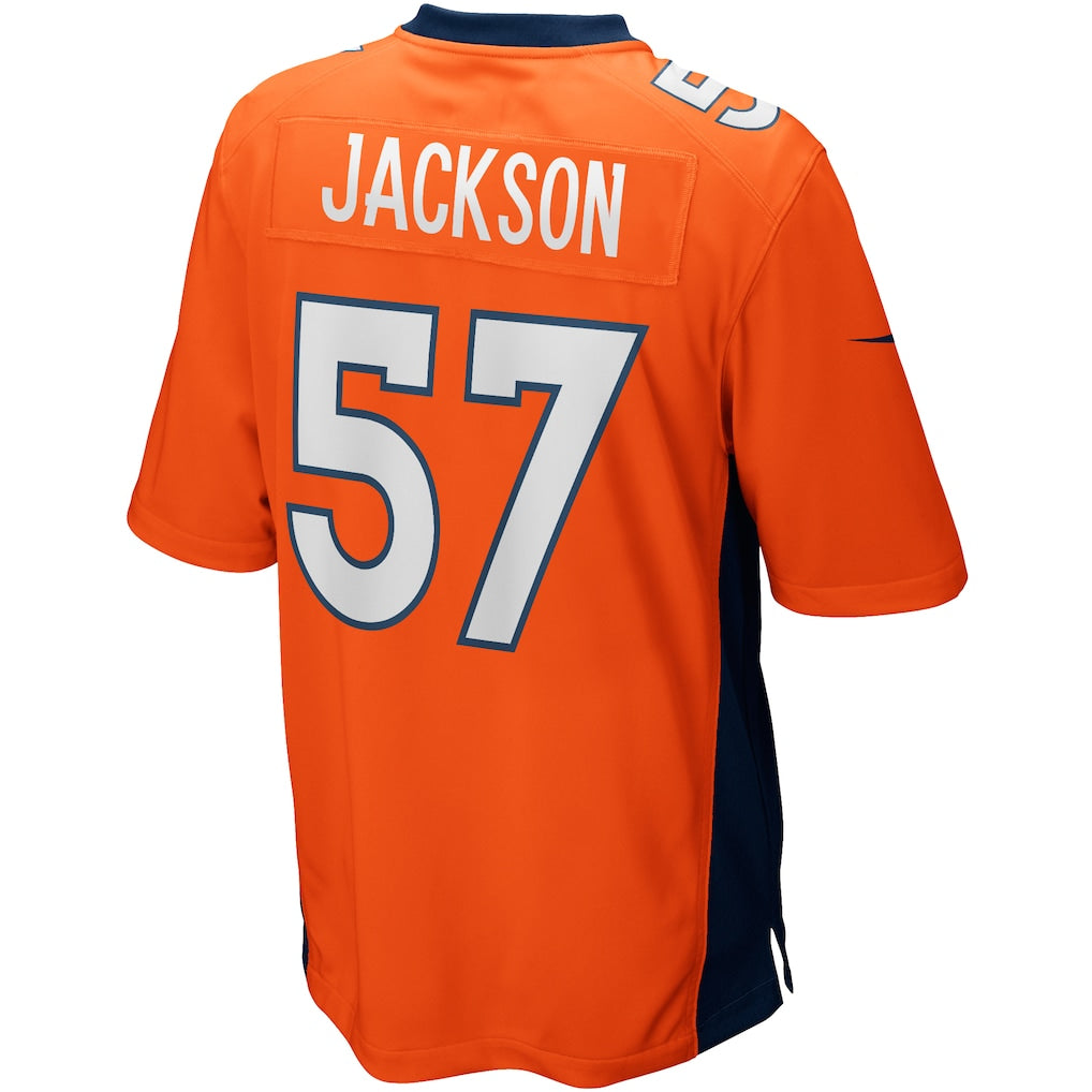 Johmsee D.Broncos #57 Tom Jackson Orange Game Retired Player Jersey