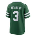 Johmsee NY.Jets #3 John Metchie III Legacy Green Team Game Jersey