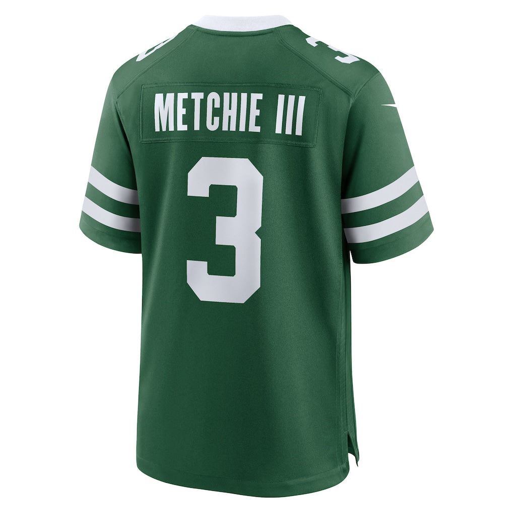 Johmsee NY.Jets #3 John Metchie III Legacy Green Team Game Jersey