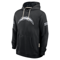 Johmsee LA.Chargers Black 2026 Salute to Service Sideline Dri-FIT Pullover Hoodie Jerseys