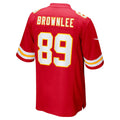 Johmsee KC.Chiefs #89 Jason Brownlee Red Team Game Jersey