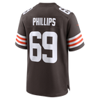 Johmsee C.Browns #69 Tyre Phillips Brown Team Game Jersey