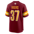 Johmsee W.Commanders #37 Car'lin Vigers Burgundy Team Game Jersey
