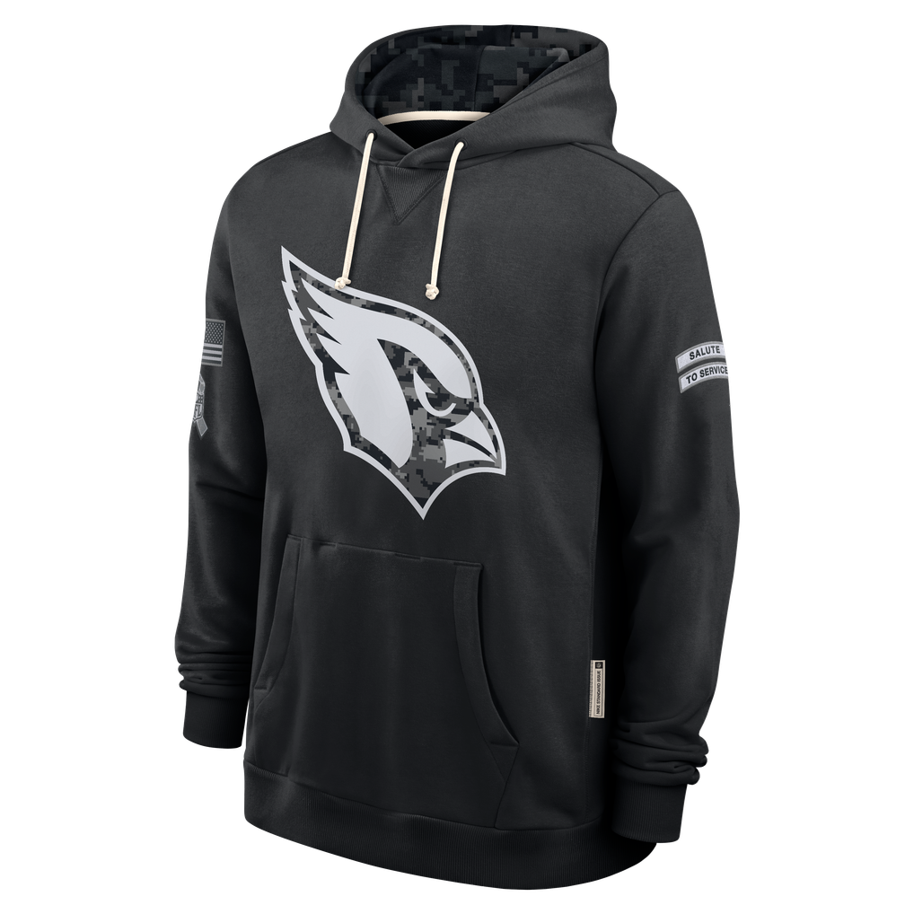 Johmsee A.Cardinal Black 2026 Salute to Service Sideline Dri-FIT Pullover Hoodie Jerseys