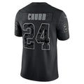 Johmsee C.Browns #24 Nick Chubb Black RFLCTV Limited Jersey