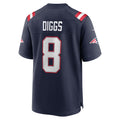 Johmsee NE.Patriots #8 Patriots Stefon Diggs Navy Game Jersey