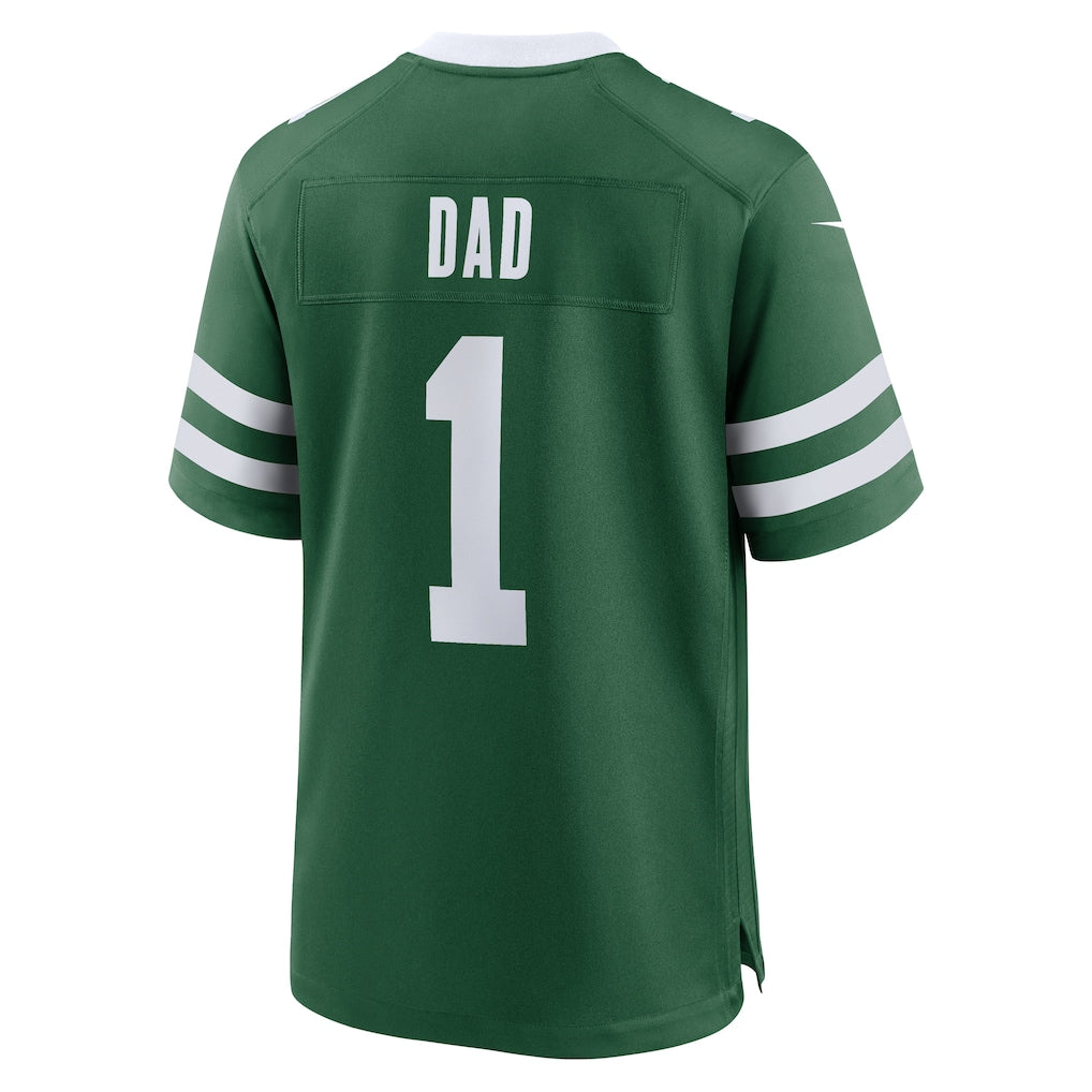 Johmsee NY.Jets #1 Dad Legacy Green Game Jersey