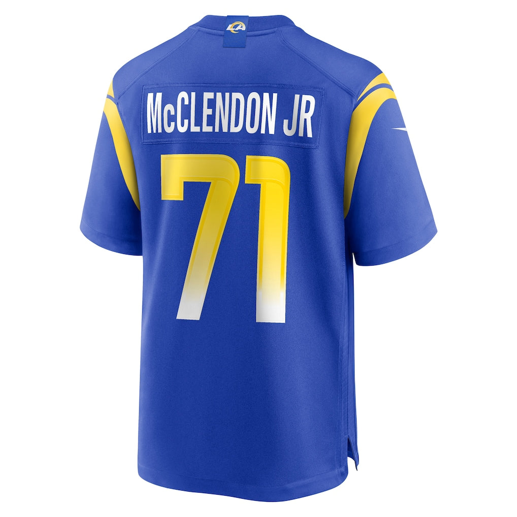 Johmsee LA.Rams #71 Warren McClendon Jr. Royal Team Game Jersey