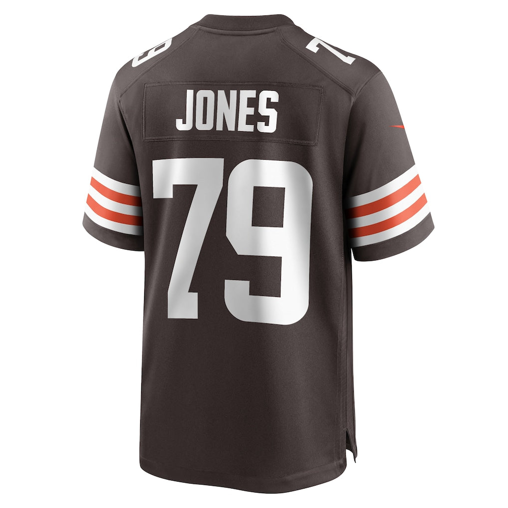 Johmsee C.Browns #79 Dawand Jones Brown Team Game Jersey