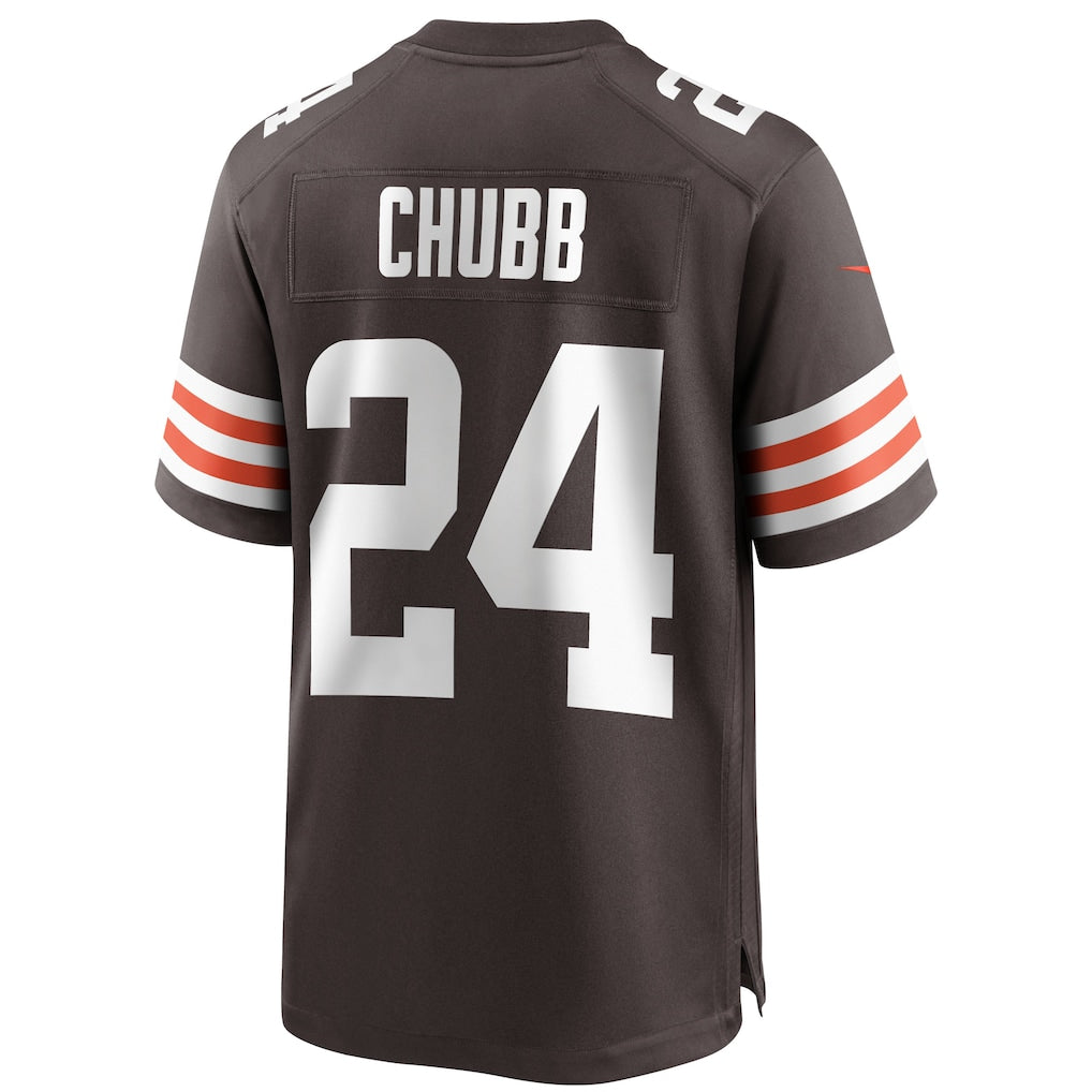 Johmsee C.Browns #24 Nick Chubb Brown Player Game Jersey