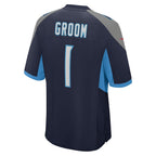 Johmsee T.Titans #1 Groom Navy Game Jersey