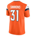 Johmsee D.Broncos #31 Justin Simmons Orange Vapor F.U.S.E. Limited Jersey