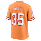 Johmsee TB.Buccaneers #35 Jamel Dean Orange Alternate Game Jersey