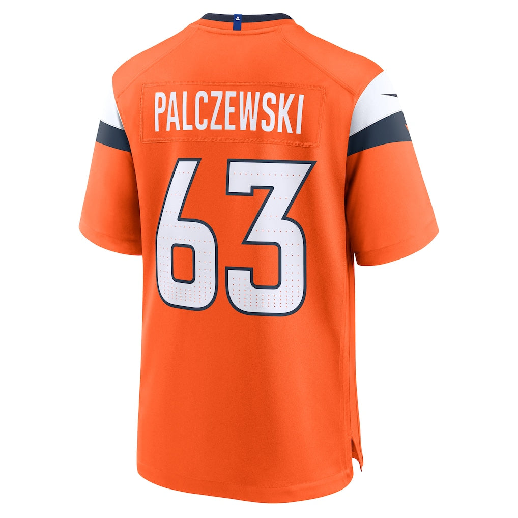 Johmsee D.Broncos #63 Alex Palczewski Orange Team Game Jersey