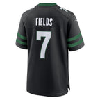 Johmsee NY.Jets #7 Justin Fields Stealth Black Game Jersey