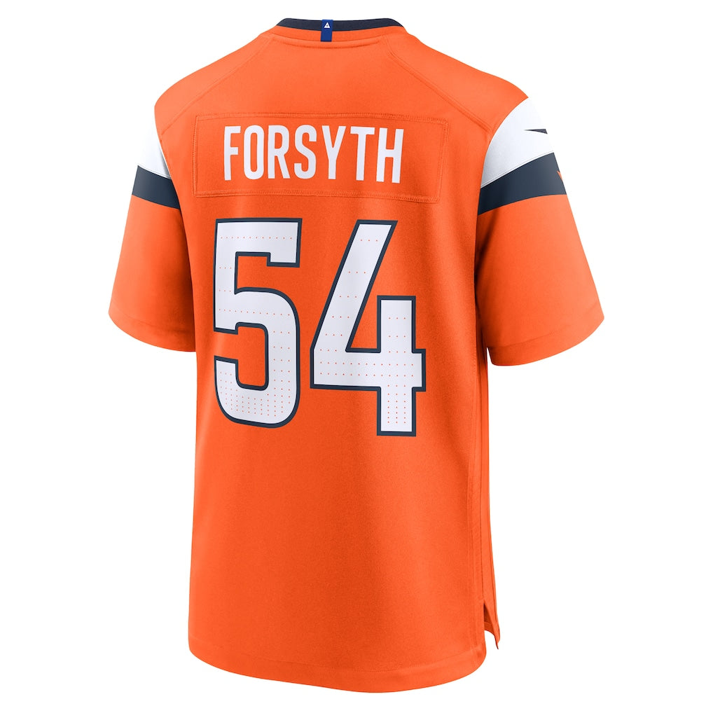 Johmsee D.Broncos #54 Alex Forsyth Orange Team Game Jersey