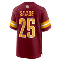 Johmsee W.Commanders #25 Darnell Savage Burgundy Team Game Jersey
