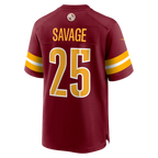 Johmsee W.Commanders #25 Darnell Savage Burgundy Team Game Jersey