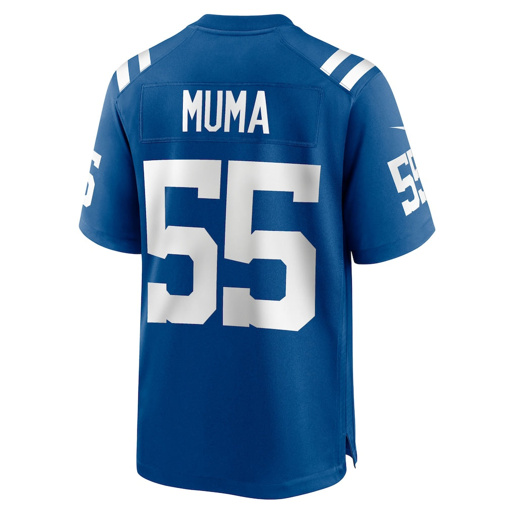 Johmsee IN.Colts #55 Chad Muma Royal Team Game Jersey