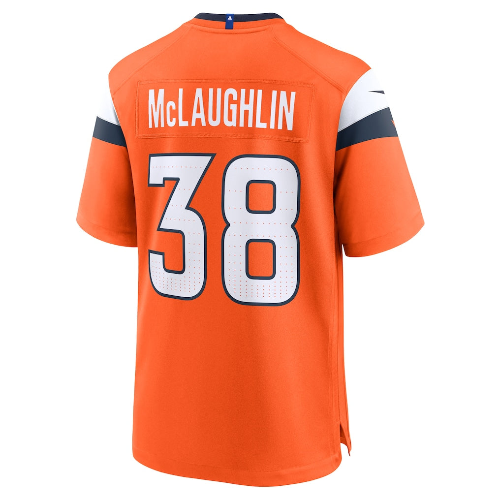 Johmsee D.Broncos #38 Jaleel McLaughlin Orange Alternate Game Jersey