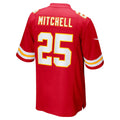Johmsee KC.Chiefs #25 Elijah Mitchell Red Team Game Jersey