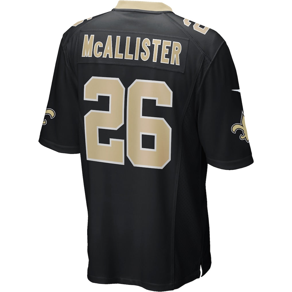 Johmsee NO.Saints #26 Deuce McAllister Black Game Retired Player Jersey