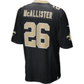 Johmsee NO.Saints #26 Deuce McAllister Black Game Retired Player Jersey