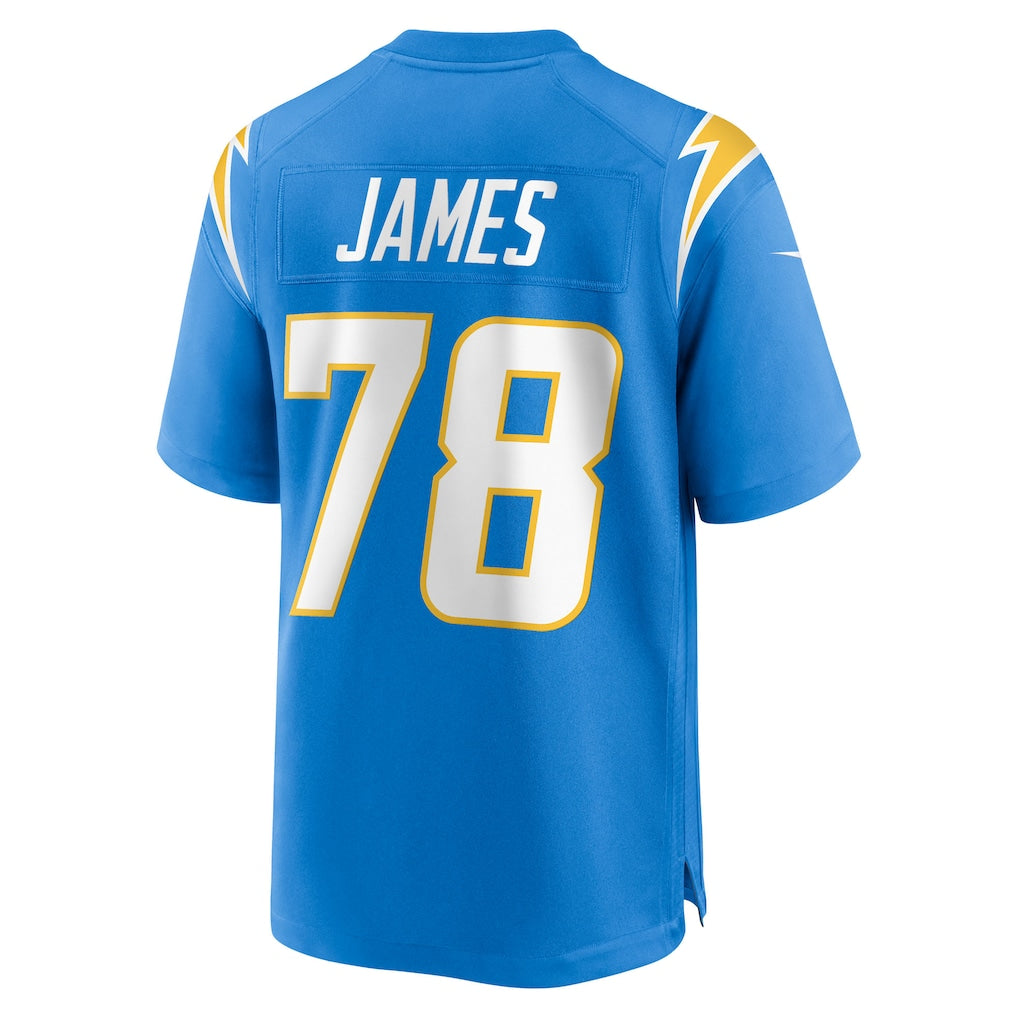 Johmsee LA.Chargers #78 Andre James Powder Blue Team Game Jersey