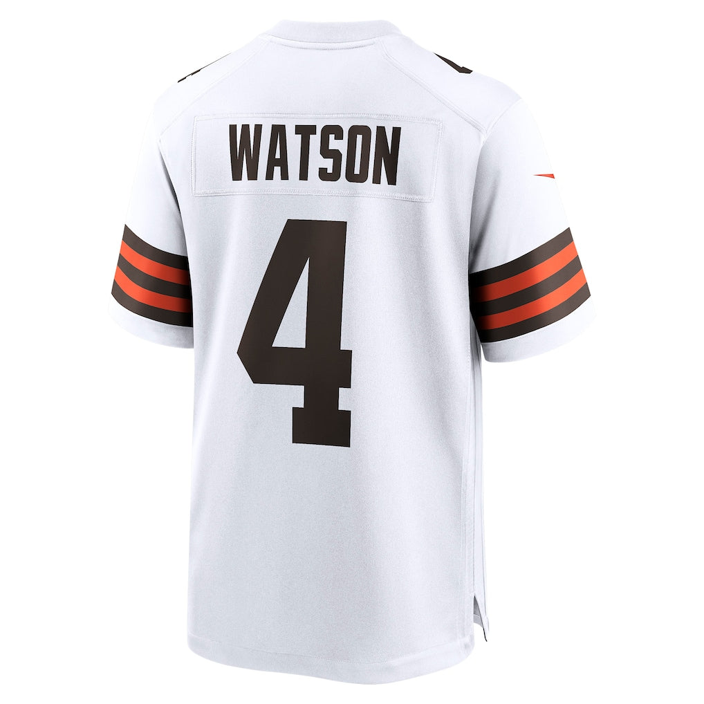 Johmsee C.Browns #4 Deshaun Watson White Game Jersey
