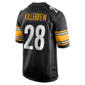 Johmsee P.Steelers #28 Miles Killebrew Black Game Jersey