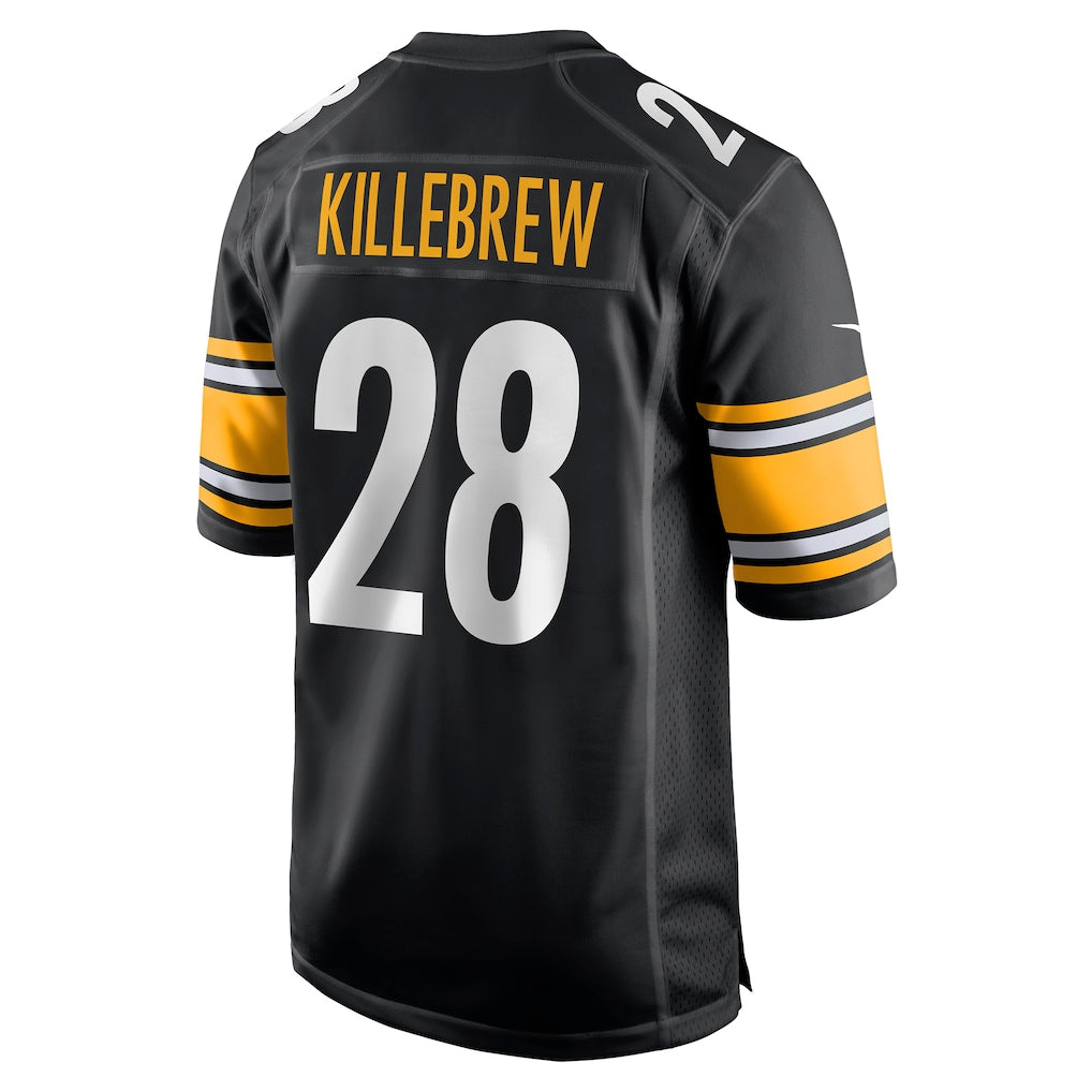 Johmsee P.Steelers #28 Miles Killebrew Black Game Jersey