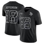Johmsee MN.Vikings #18 Justin Jefferson Player Black Limited 2026 Salute to Service Home Game Stitched Jerseys