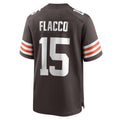 Johmsee C.Browns #15 Joe Flacco Brown Team Game Jersey