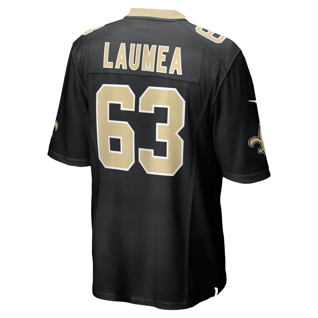 Johmsee NO.Saints #63 Sataoa Laumea Black Team Game Jersey