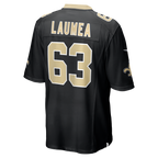 Johmsee NO.Saints #63 Sataoa Laumea Black Team Game Jersey