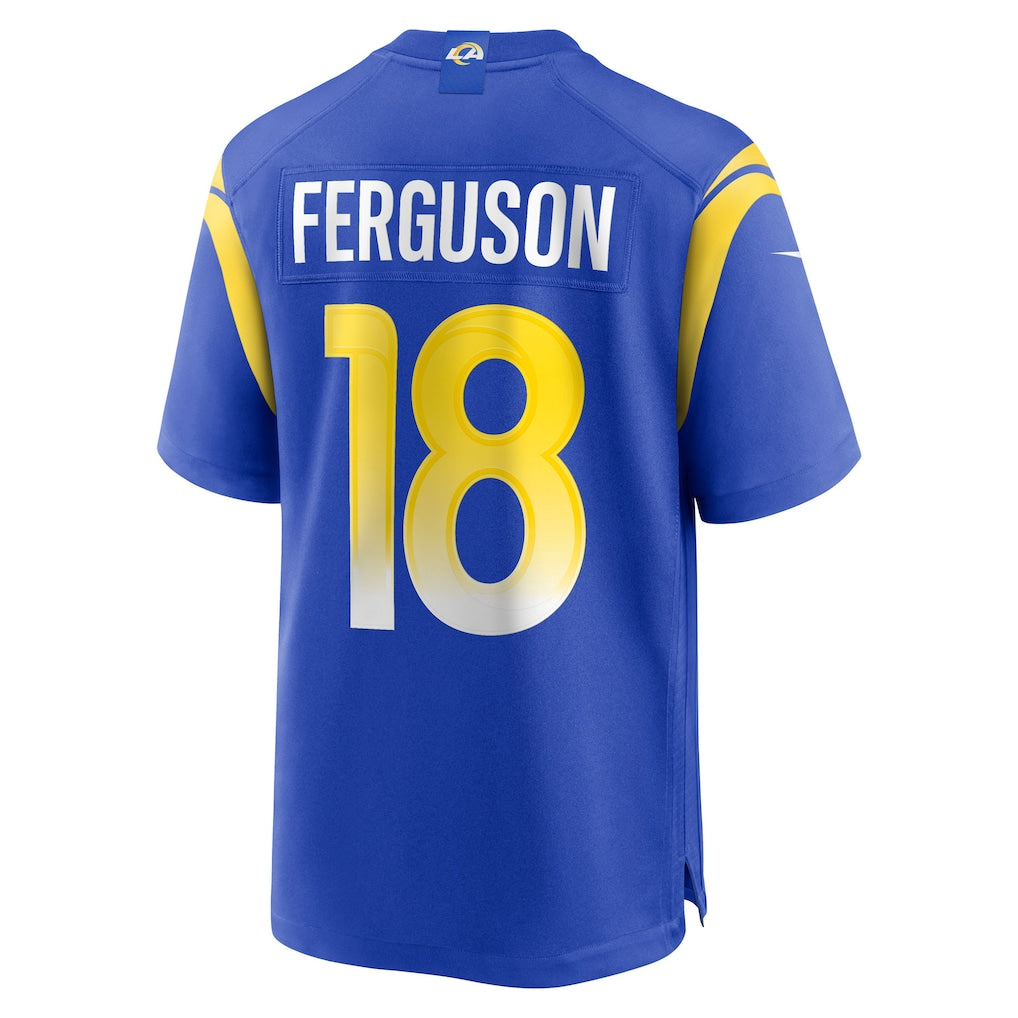 Johmsee LA.Rams #18 Terrance Ferguson Royal Team Game Jersey
