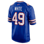 Johmsee B.Bills #49 DaShaun White Royal Team Game Jersey